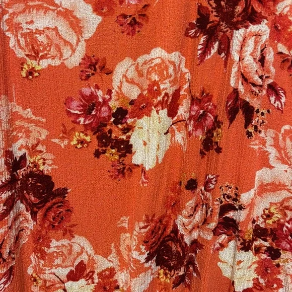 Torrid orange floral braided tank top size 2 - Picture 4 of 7